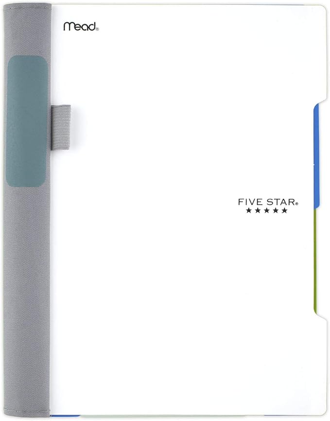 Five Star Advance Spiral Notebook, 2 Subject, College Ruled Paper, 100 Sheets, 9-1/2" x 6", White (73166)