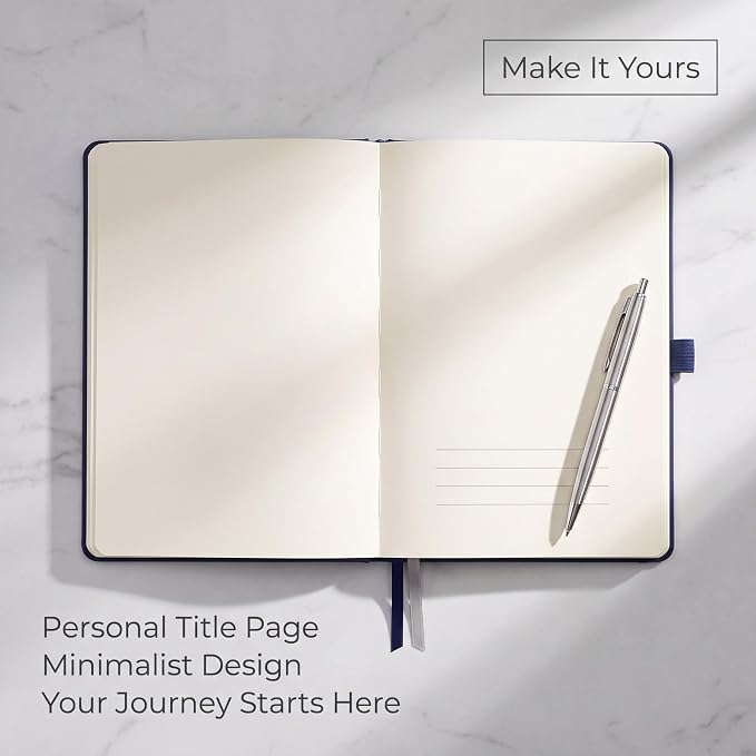 AHGXG Lined Journal Notebook, 160 Numbered Pages, A5 Size (5.7'' x 8.3'')