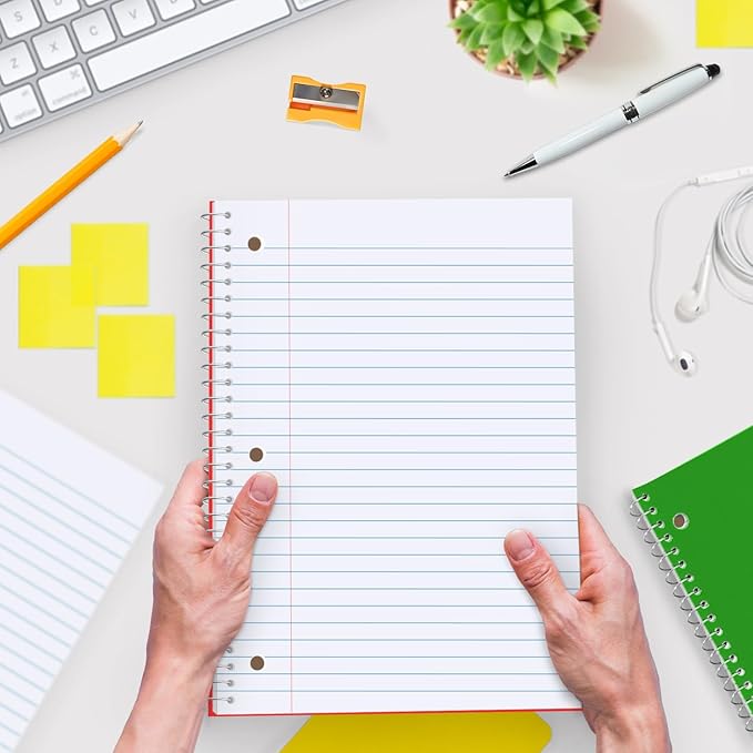 Rosmonde 2000 Packs (Pallet) 1 Subject Notebooks, Spiral Notebook Bulk, College Ruled, Pallet of Notebooks,70 Sheets (140 pages), 8 x 10-1/2",Bulk Spiral Notebooks for School & Office,4-7 Days Transit