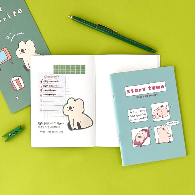 Monolike Story town Afternoon mini notebook 6p A-SET_Mini note, Pocket note, Blank note, Pocket size, a portable note, 48pages