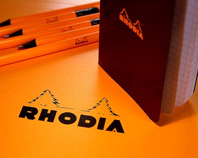 Rhodia Staplebound Notepads - Graph 80 Sheets - 8 1/4 x 12 1/2 in. - Black Cover