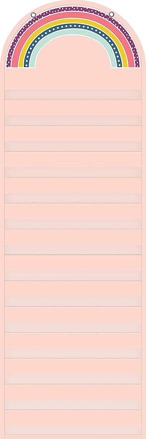 Teacher Created Resources Oh Happy Day Rainbow 14 Pocket Chart (13" x 39")