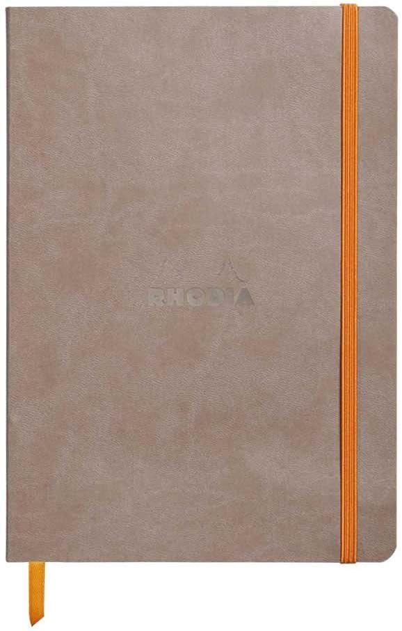 Rhodia Rhodiarama SoftCover Notebook - 80 Dots Sheets - 6 x 8 1/4 - Taupe Cover