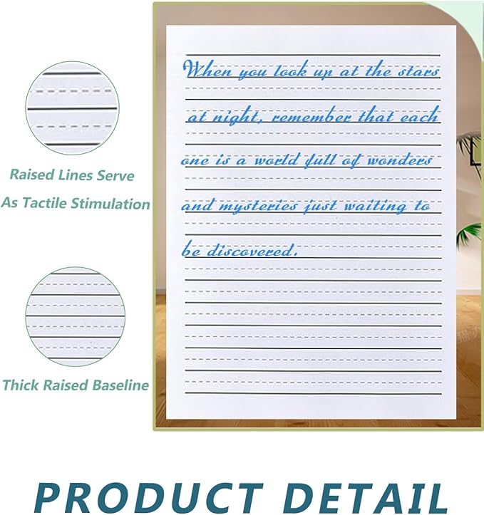 (2 Pack)Handwriting Paper Kindergarten for Kids, Ruled Practice Writing Paper for Kids, Total 200 Sheets, 100gsm White Writng Paper, 8.5 x 11 Inch Writing Paper with Lines, Kindergarten Writing Paper