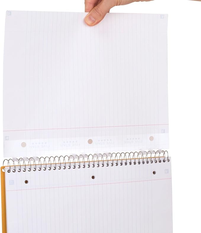 Five Star Insertable Loose Leaf Paper + Study App, 6 Pack, Notebook Paper, College Ruled to Add Pages, Reinforced, 8.5 x 11, 75 Sheets per Pack (170015)