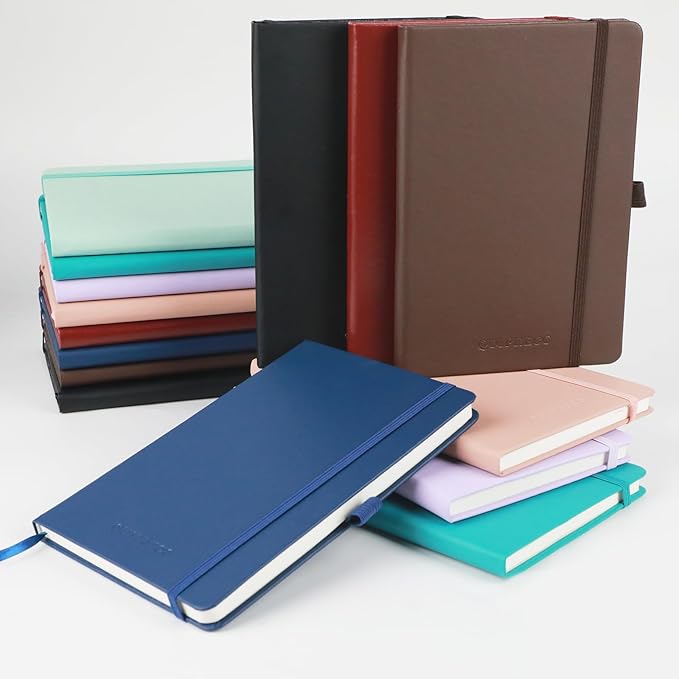 2Pack Lined Hardcover Journal Notebook, A5 192 Pages 100Gsm Thick Paper College Ruled for School,Note Taking,Work,Diary，5.7''*8.3'',Turquoise