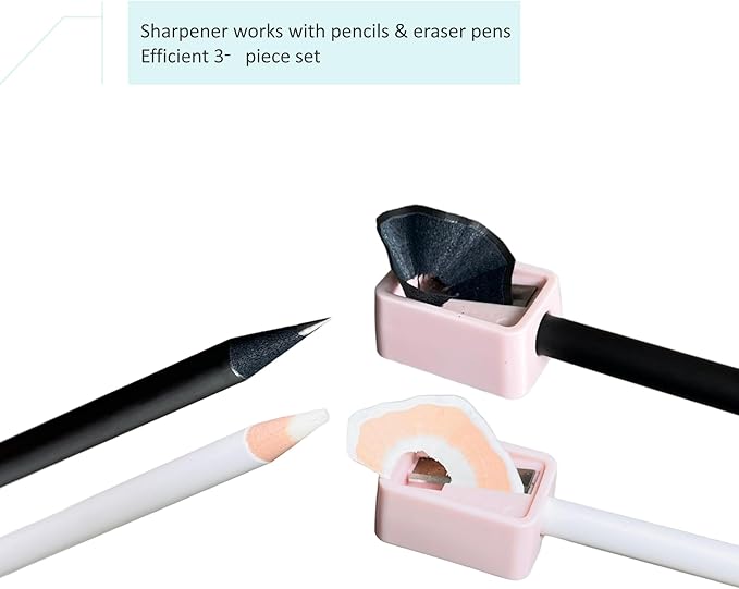 9 Pack HB Pre-Sharpened Wooden Graphite Pencils with 3 Pen Erasers & 1 Sharpener, Ideal for Writing, Drawing & Sketching, Perfect for Students, Adults, Artists, Kids & School Office Use