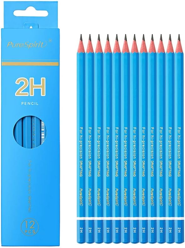 Sketch Pencils for Drawing 2H, 12pcs Professional Art Drawing Pencils for Shading, Sketching & Doodling | Graphite Pencil for Artists & Beginners