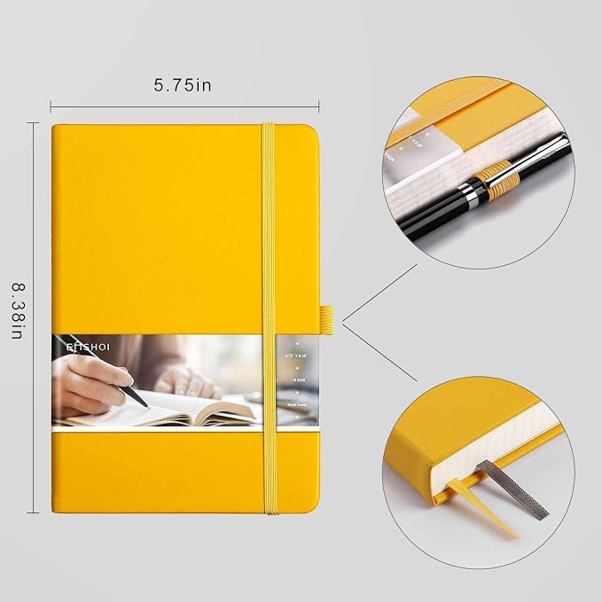 EMSHOI Graph Grid Journal Notebook, 256 Pages, A5 Size (5.7'' x 8.3'')
