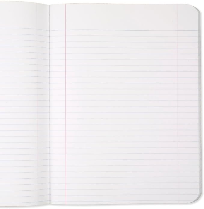 Mead Composition Notebook, College Ruled Paper, 7-1/2" x 9-3/4", 100 Sheets, Black Marble (09932)