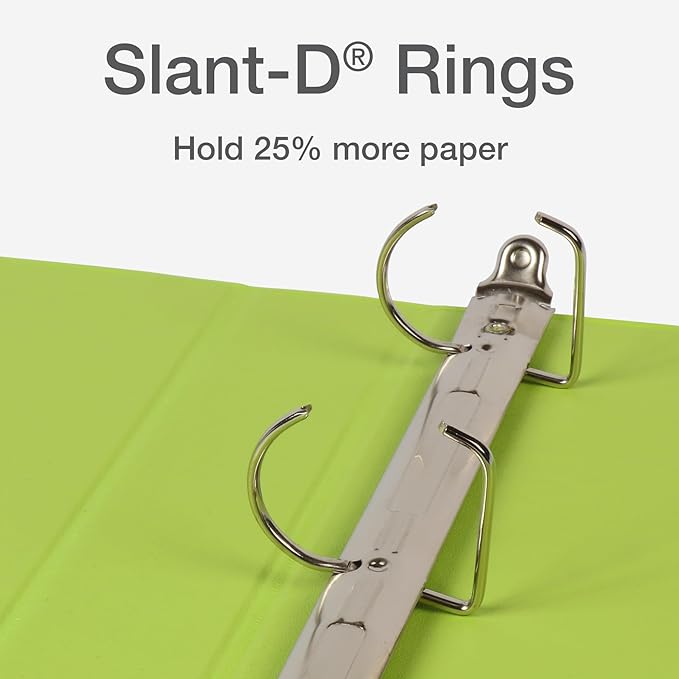 Oxford 3 Ring Binders, Binders for School and Office, 1.5 inch, Slant D Rings, 375 Sheet Capacity, ClearVue Presentation, Non-Stick, PVC-Free, Assorted Pastel Colors, 4-Pack (1002482)