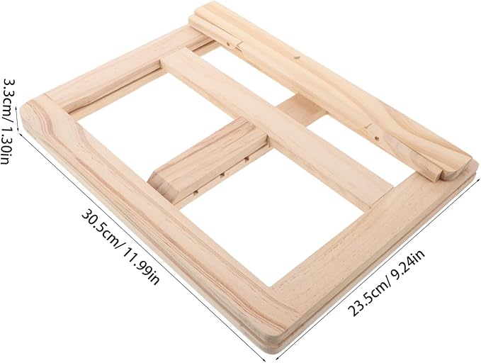 NUOBESTY Wooden Adjustable Stand Ergonomic Book Holder for Textbooks and Recipe Books Portable Foldable Design for Easy Storage and Heat Dissipation