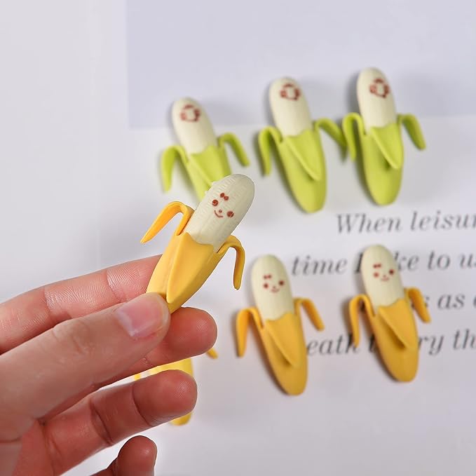 Mini Banana Erasers for Kids Bulk, 32 Pcs Small Cute Fruit Food Erasers for Home Classroom Reward Farty Favor