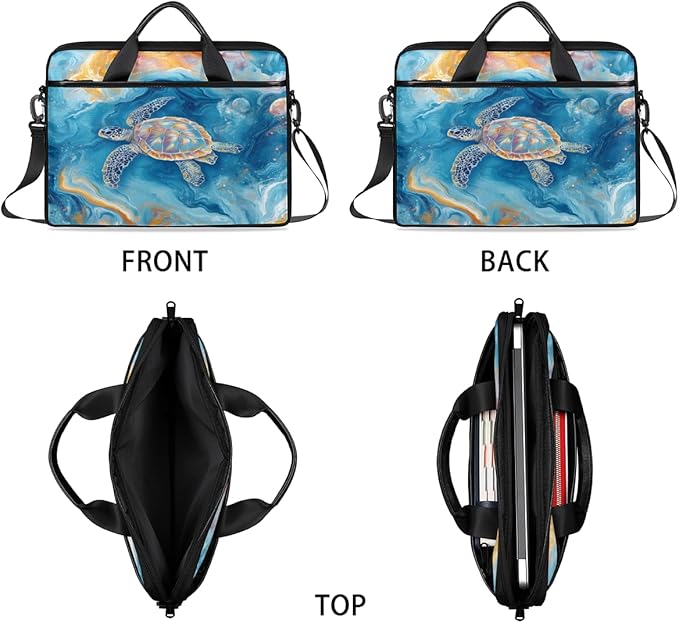 Sea Turtle Laptop Sleeve Case for 13-15 inch Computer Bag Protective Laptop Handle Bag for Women Men