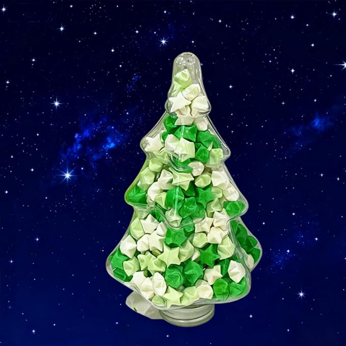 Origami Paper Stars, Colorful Handcraft Origami Lucky Star Paper DIY Paper Arts Creativity Hand Art Crafts(Green gradient 540 sheets)
