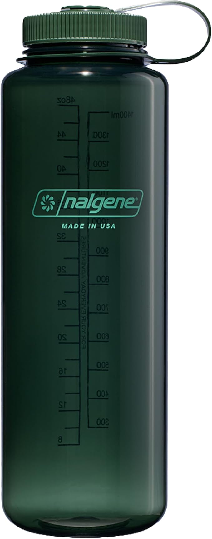 Nalgene 48 oz Wide Mouth Silo Water Bottle, Jade | BPA-Free, Durable & Lightweight, Leak Proof, Dishwasher Safe, Reusable Bottle for Hiking, Gym, Work & Travel