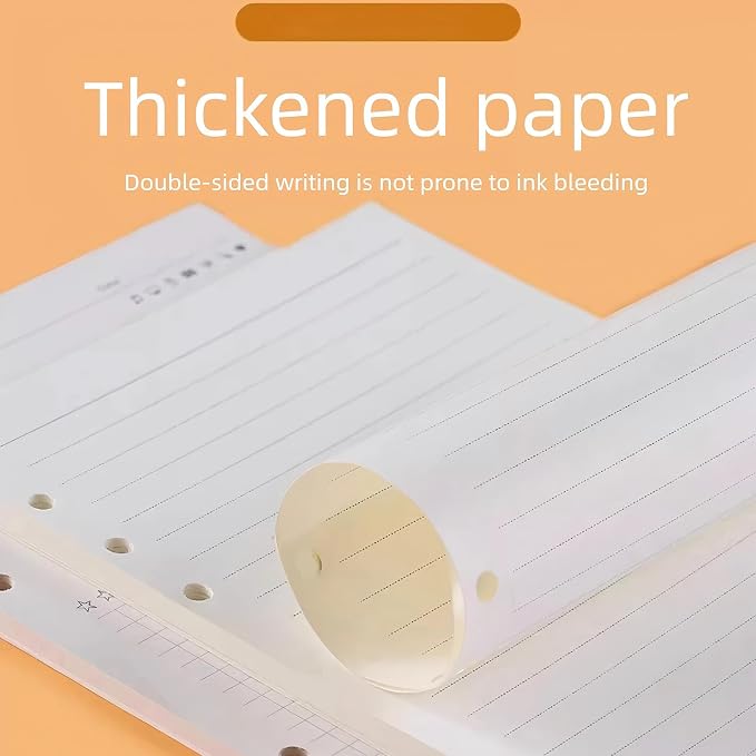 A5 Lined Refill Paper, 6-Hole Cornell Ruled, 2-Pack 160 Sheets No Bleed