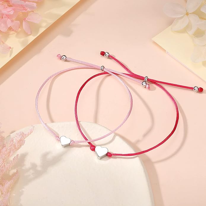 UNGENT THEM Big & Small Heart Bracelets Back to School Gifts for Girls