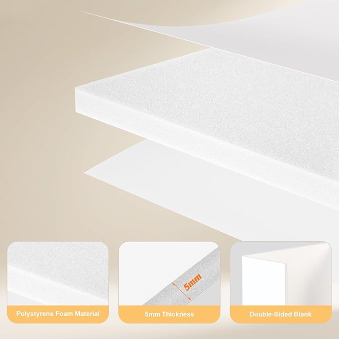 Ndsox 3 Pack 24" x 16" White Trifold Poster Board Foam Core, Small Tri Fold Foldable Display Posterboard Foam Project Boards for School Projects, Photos Displays & Business Presentations