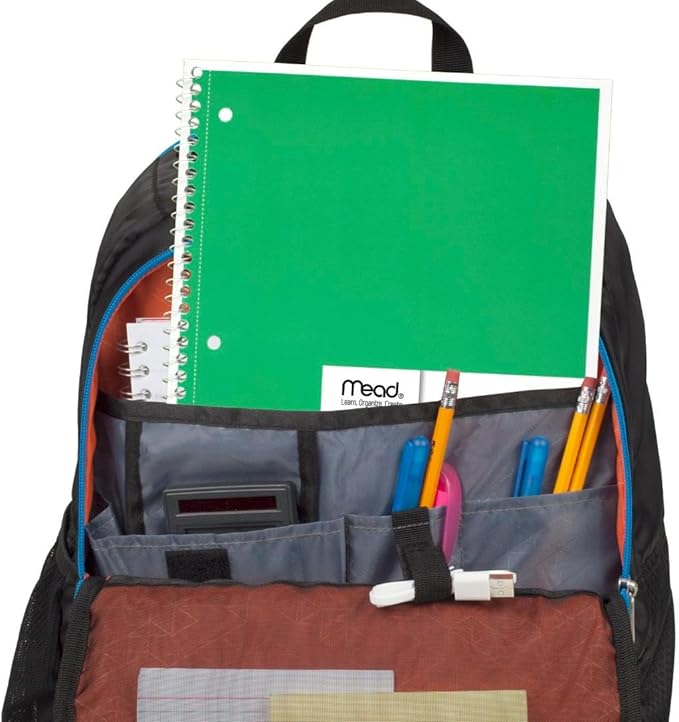Mead Spiral Notebook, 1 Subject, Wide Ruled Paper, 7-1/2" x 10-1/2", 70 Sheets per Notebook, Colors Will Vary (930201-ECM25) (Pack of 24)