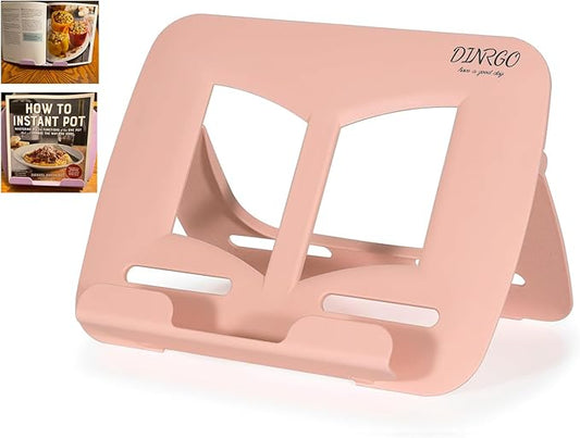 Portable Book Stand Book Holder Book Rest for Kids Reading Hands Free Cookbook Holder Textbook Stands Music Stand Children's Christmas Gifts Beach Girls boy School Supplies (Pink 11.82" *8.26")