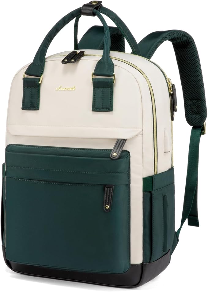 LOVEVOOK Travel Laptop Backpack Women, 15.6 Inch Anti-theft Laptop Bag with USB Port, Fashion Waterproof Computer Backpacks Teacher Nurse Backpack Purse for College School Work