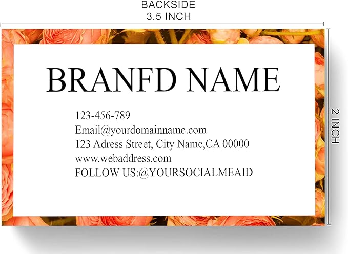 Custom Printed Business Stock Cards - Thick Sturdy Stock - 3.5" x 2" - 100% Recycled Content (500/200 PCS) Premium Double-sided Print