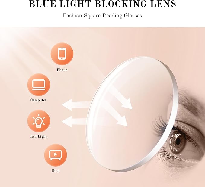 3Pack Reading Glasses for Women-Blue Light Blocking Readers Fashion Cat Eye Eyeglasses Spring Hinge