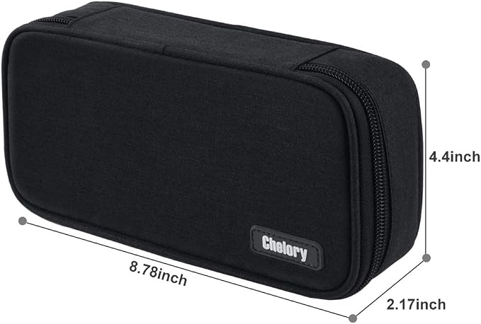Chelory Big Capacity Pencil Case Large Pencil Bag Pouch Pen Case Pencil Marker Holder Stationery Storage Makeup Bag for Office Supplies Adults
