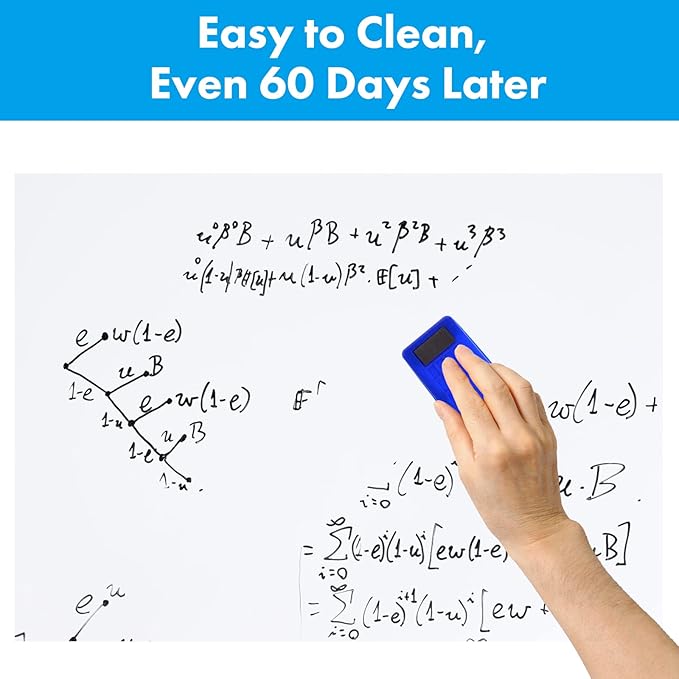 HAMIGAR Magnetic Whiteboard Contact Paper 18" x 39" Dry Erase White Board Sticker for Wall Stick on White Board Peel and Stick Wallpaper Adhesive Poster with Marker, Magnetic Eraser and Magnets