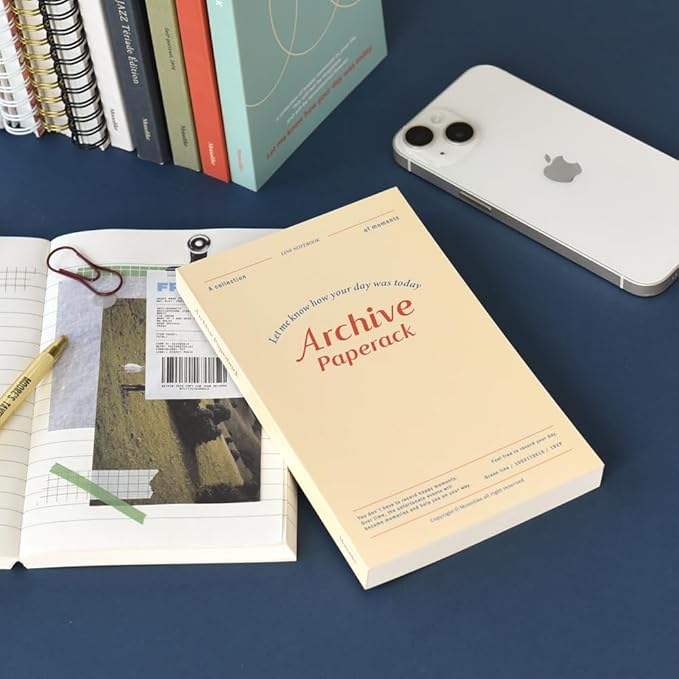 Monolike Archive Paperback Line Notebook - 02. Ivory_Design note, Mini note, Simple note, Notebook, 192 Pages, 4.13x6.69