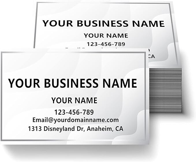 Business Cards Customizable,200 Pcs Premium Custom Cards for Business,Double Sided Personalized 3.5" X 2" Personalized Name Card No Additional Charge