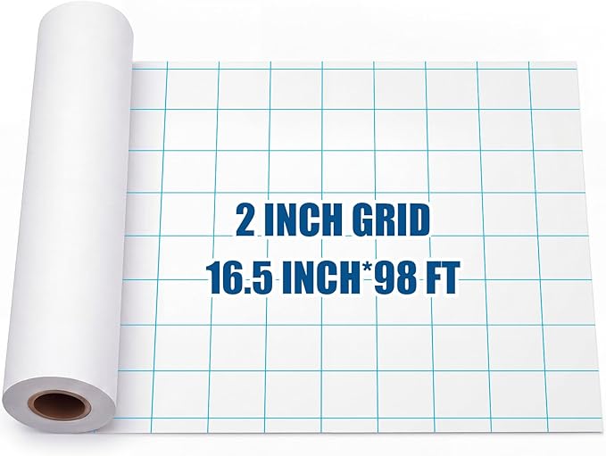 Jetec 1 Roll Large Grid Graph Paper Roll 2'' Grid 16.5 Inch x 98ft Giant Chart Poster Paper for Classroom Group Projects Building Plan Drafting Supplies Kids Students School Gifts