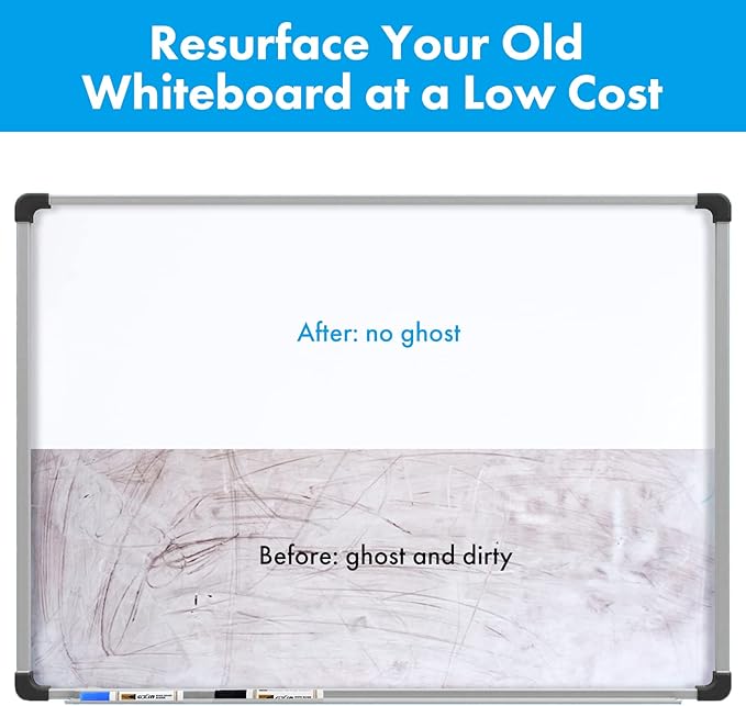 HAMIGAR Magnetic Whiteboard Contact Paper Dry Erase White Board Sticker for Wall Stick on White Board Peel and Stick Wallpaper Adhesive Small Poster 12" x 18" with Marker, Magnetic Eraser and Magnets