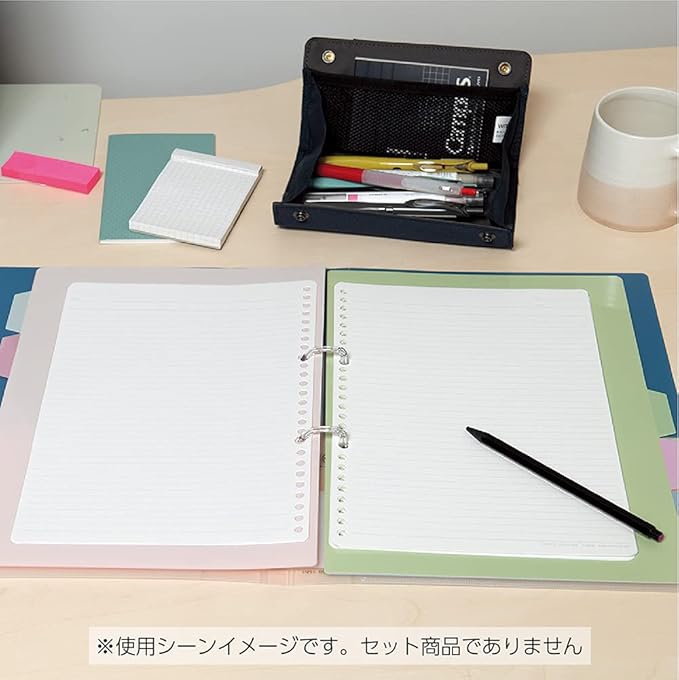 Kokuyo Campus Loose Leaf Paper, B5 Filler Paper with B 6mm Dot Ruled, 100 Sheets 75 GSM Sarasara Smooth Writing, 26 Holes, 10-1/4"x7-1/4” Binder Notebook Bleed Resistant Paper (NO-836BT)