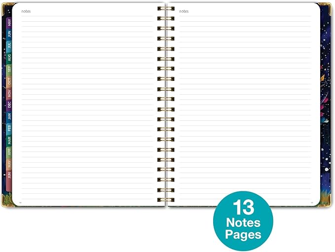 HARDCOVER Academic Year 2026-2027 Planner: 14 Months (May 2026 Through June 2027) 8.5"x 11" Daily Weekly Monthly Planner Yearly Agenda. Bookmark, Pocket Folder and Sticky Note Set (Black Tree Seasons)