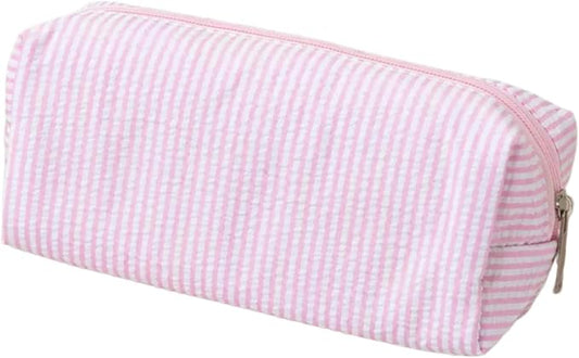 Pencil Case, Pencil Pouch for Women, Pencil Case Small, Pencil Pouch Aesthetic (Striped pink)