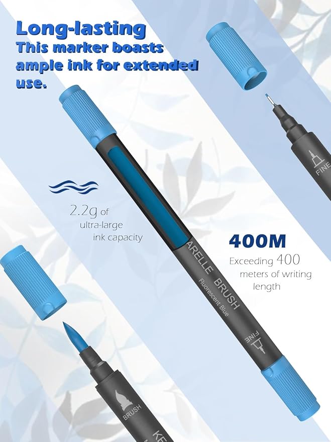 KEMYR Markers for Adult Coloring Books: 100 Color Dual Tip Fine & Brush Pens Water-Based Coloring Marker for Adults Drawing Sketching Bullet Journal Writing Lettering No bleeding