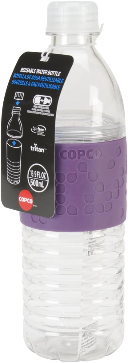 Copco Hydra Water Bottle with Spill-Resistant Lid, 16.9 oz - Reusable Tritan Non-Slip Sleeve, Twist-Open Body - BPA-Free, Leak-Proof, Durable & Portable for Gym, Office, School (Lime Green)