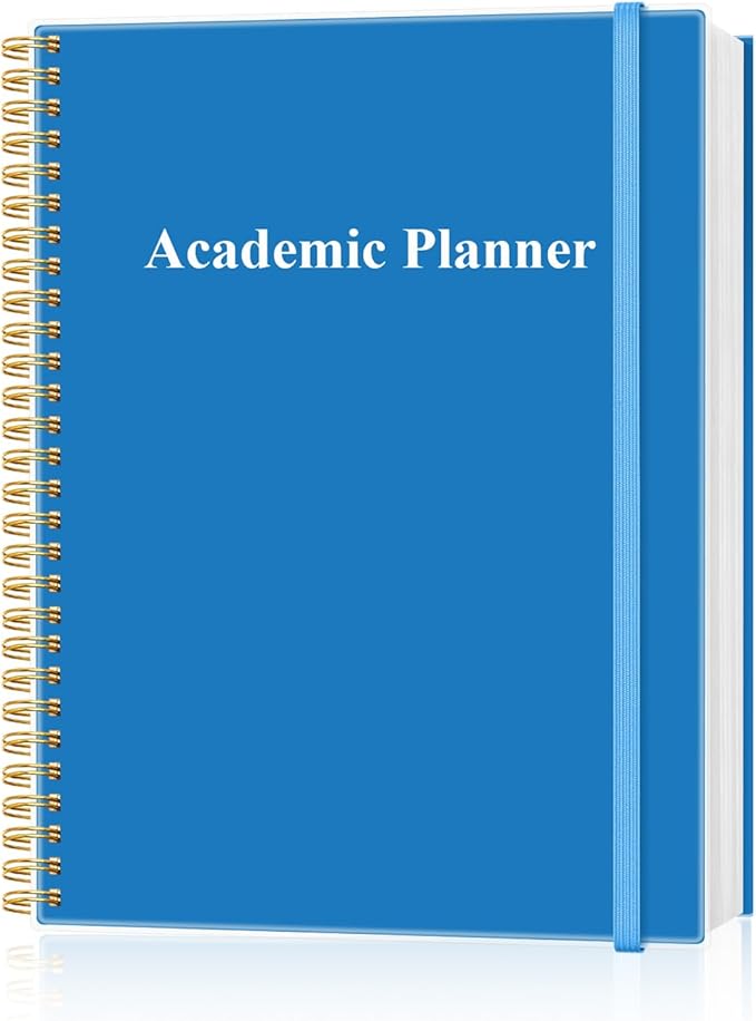 Academic Planner for 2026-2027 or Anytime - Undated Weekly Student Planner For Homeschool, High School, College & Nursing Students, 200 Pages, 8.5" x 11", Blue
