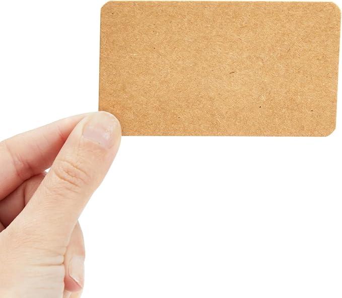 Blank Business Cards - Flashcards & Index Card - Mini Notecards & Cardstock Note Paper - Thick Brown Cardstock Tags - 2 x 3.5 in, Pack of 250