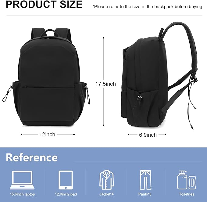 NEOREAL Laptop Backpack for Work, College, Travel, Lightweight Waterproof Daily Backpacks for Men Women, Sport Rucksack Computer Bag Fits 15.6 Inch Notebook
