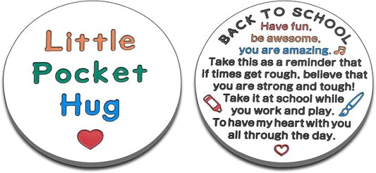 Back to School Gifts for Boys Girl, School Stuff for Teens, Cute Supplies for Kids, Kindergarten Essentials for Him Her, First Day of School Gift for Son Daughter, Pocket Hug Token