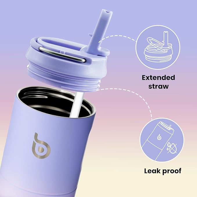 BOTTLE BOTTLE Insulated Water Bottle 24oz with Straw Lid and Handle Sports | for Travel Gym school,Stainless Steel Water Bottles,Double-Wall,Vacuum Metal,Leak Proof,BPA-Free