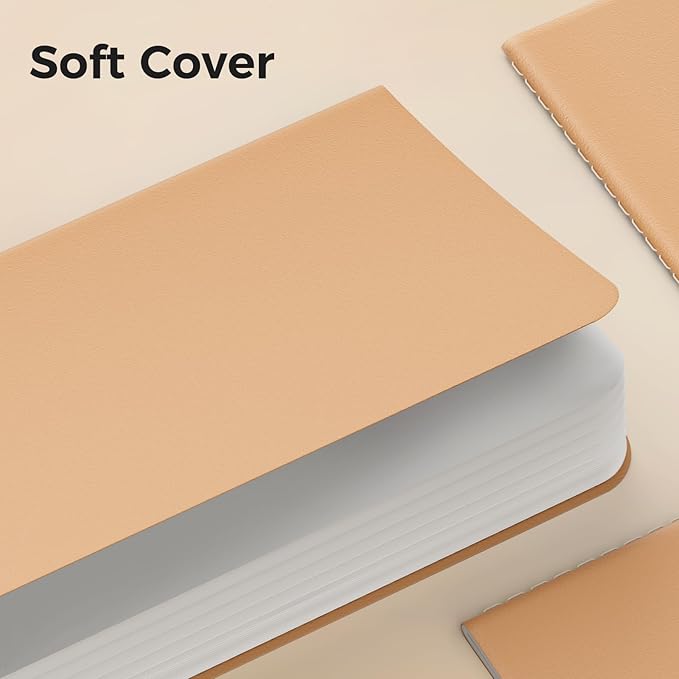 12 Pack Notebook Journals for Travelers, Students and Office, Writing Sketchbook Memo Diary Subject Notebooks Planner with Blank Paper, 60 Pages, 30 Sheets, 8.3x5.5 inch, A5 Size, Travel Journal Set