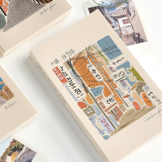 Monolike Seoul Paperback Line Notebook - 01. Samcheong-dong_Design note, Mini note, Simple note, Notebook, 192 Pages, 4.13x6.69