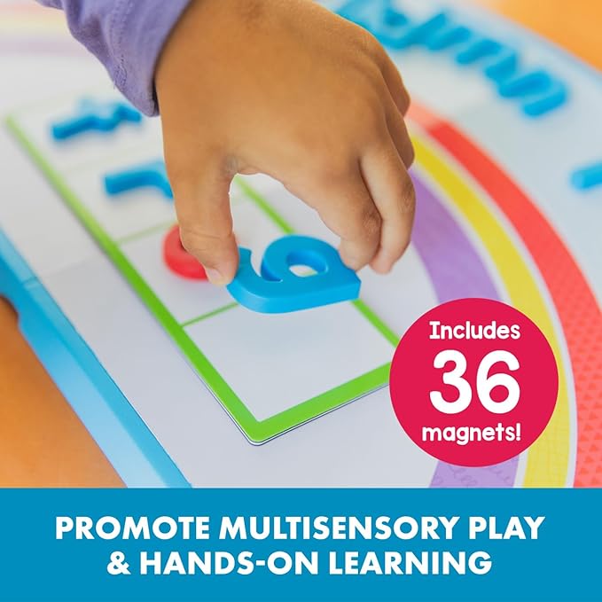 Educational Insights ABC Arc Mat AlphaMagnets Set - Magnetic Letter Board, Toddler Alphabet Magnets, Magnetic Letters and Numbers, ABC Learning Toys for Kids Ages 3-5, Spelling Toys, Alphabet Arc