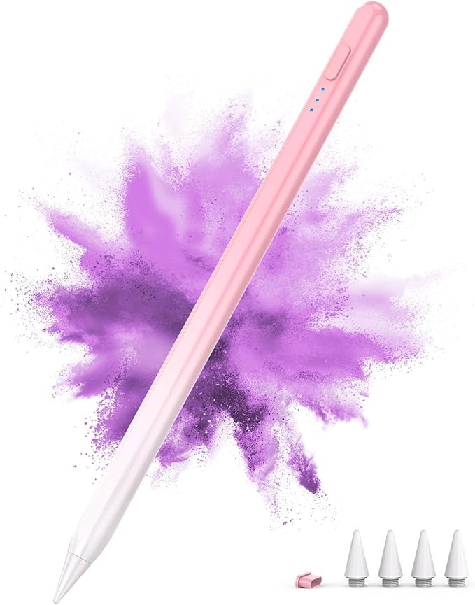 DEGGE Stylus Pen for iPad 2018-2025, 15Mins Fast Charge for Apple Pencil, Palm Rejection, Compatible with iPad A16 11/10/9/8/7/6, iPad Pro M5/M4/12.9"/11", iPad mini 7/6/5, iPad Air M3/M2/5/4/3
