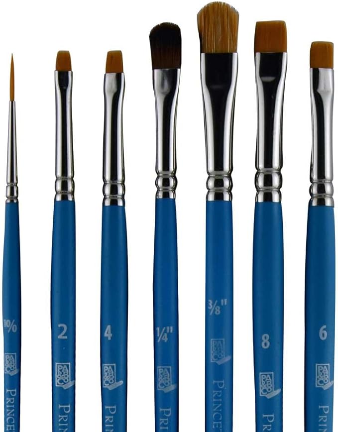 Princeton Select Artiste, Series 3750, Paint Brush for Acrylic, Watercolor and Oil, Set of 7