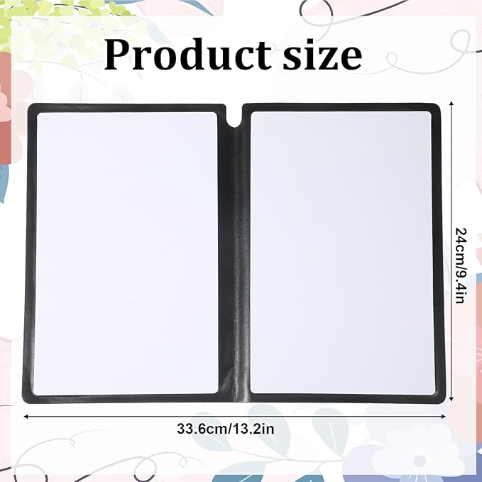Thinp A5 Dry Erase Notebook, 9.5x6.6 Inch Whiteboard Notebook Reusable Folding White Board Double Sided Handheld Whiteboard for Business Office School Home (Blue)
